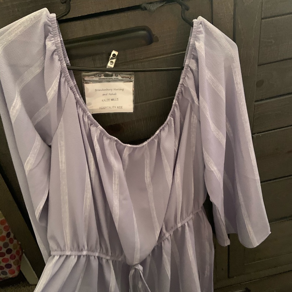 Rue 21 light blue & white romper